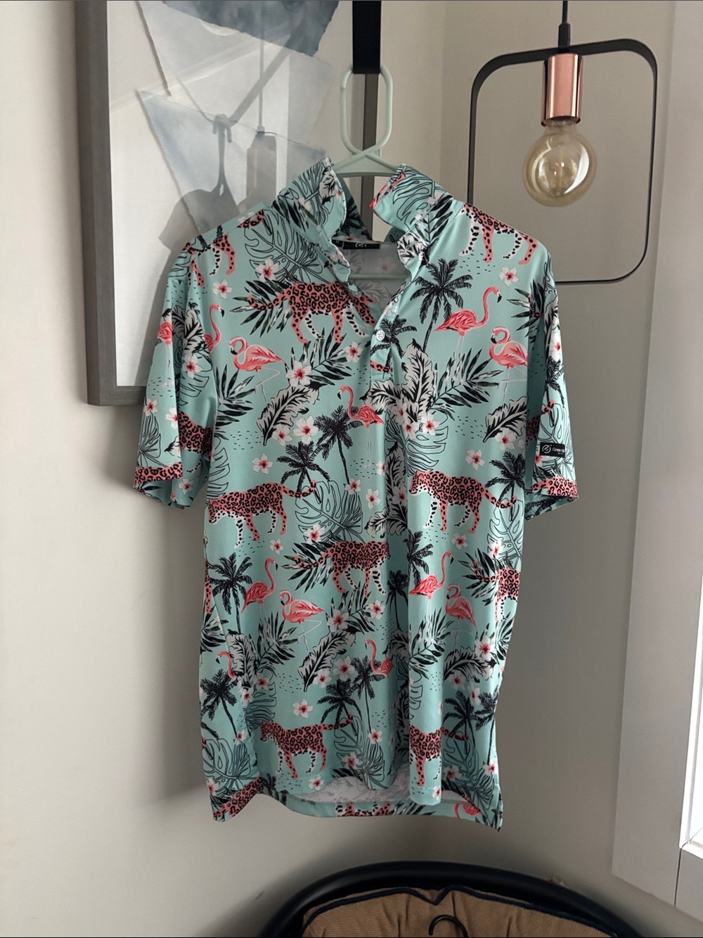 Greenside Men’s Tropical Print Polo
